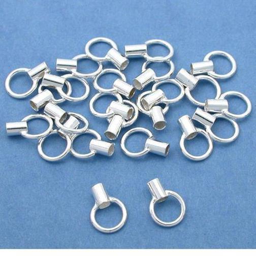 Crimp Cord End Sterling Silver 7mm 25Pcs