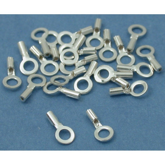 Crimp Cord End Sterling Silver 6mm 25Pcs