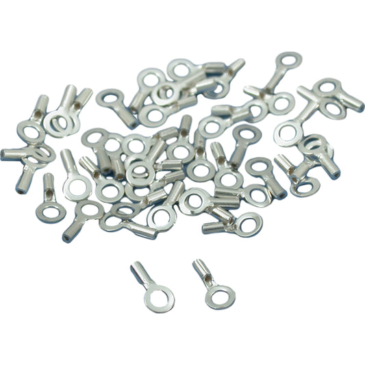 50 Sterling Silver Crimp Necklace Cord End Beading 6mm