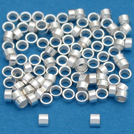 Crimp Beads Sterling Silver 2mm 100Pcs