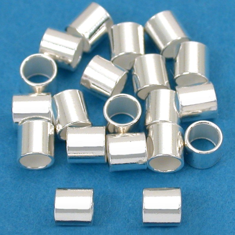 Crimp Beads Sterling Silver 3mm 20Pcs