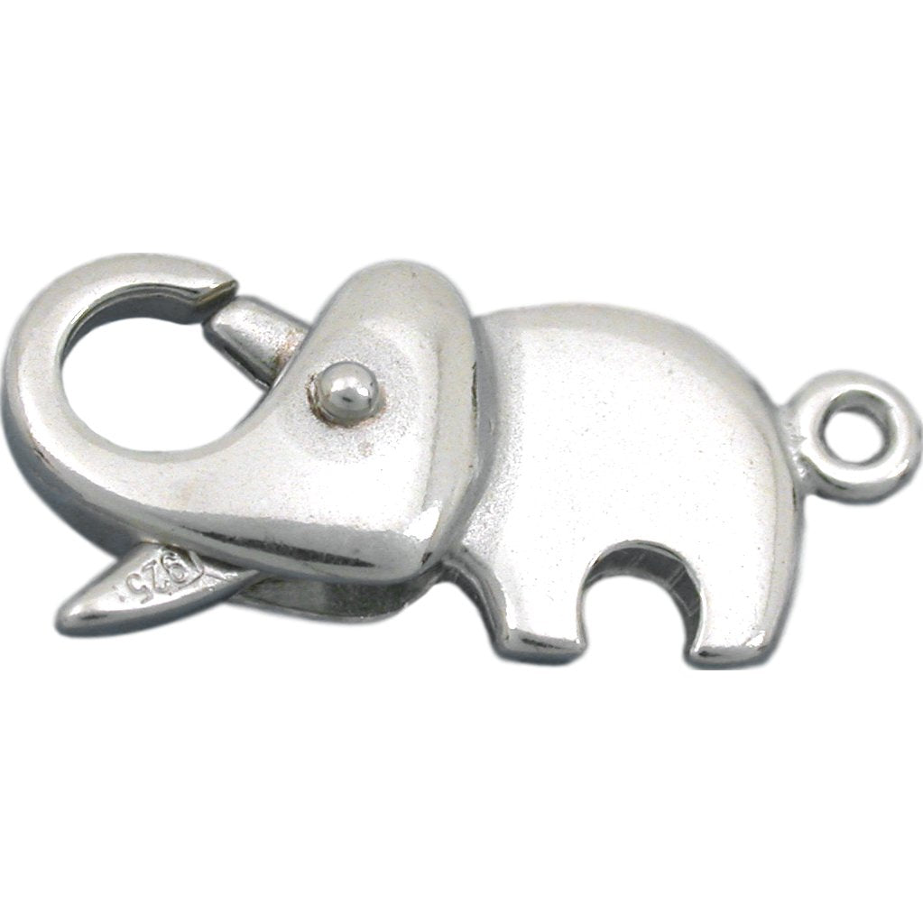 2 Sterling Silver Elephant Lobster Clasp Beading Parts