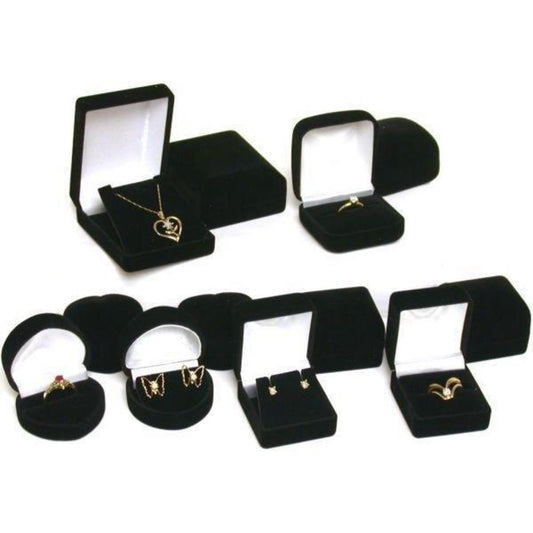 Jewelry Gift Box Assortment Black 12Pcs