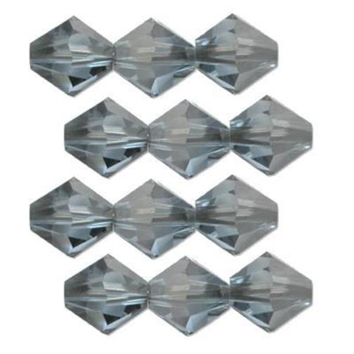 12 Satin Aqua Swarovski Crystal Bicone Beads 5301 6mm