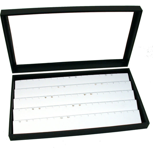 Acrylic Top Tray & Earring Insert 45 Pairs White 2Pcs