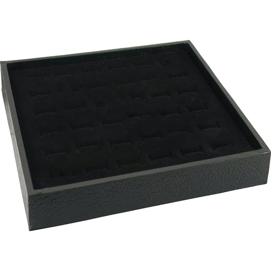 Display Tray Black, 36 Slot Ring Insert Black Velvet 2Pcs