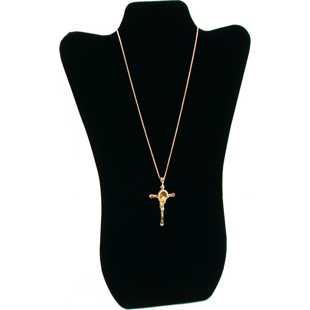 2 Tall Curved Necklace Easel Display Black & White 14"