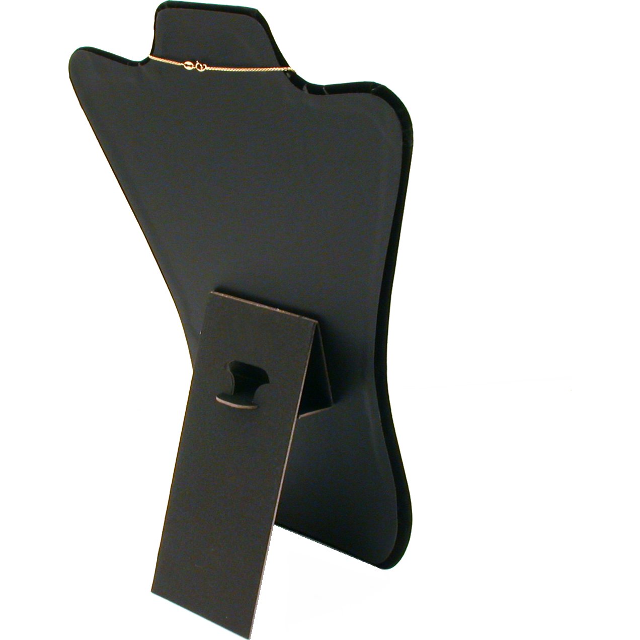 2 Tall Curved Necklace Easel Display Black & White 14"