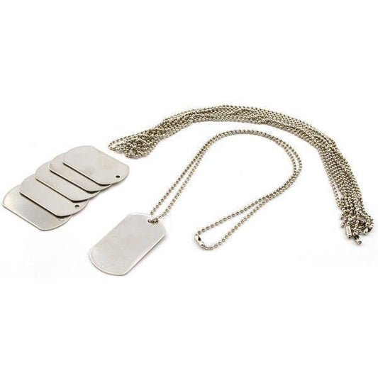 6 US Military Dog Tag American Engravable ID Blank 24"