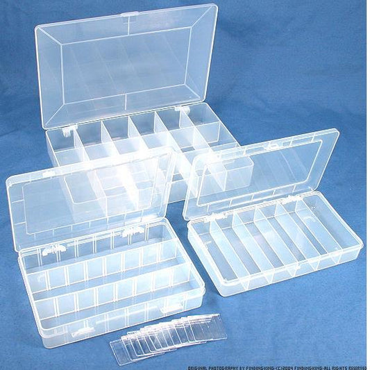 3 Plastic Storage Boxes for Beads & Gemstones