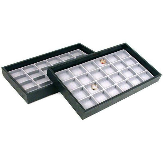 24 Slot Body Jewelry Coin Display Showcase Travel Tray