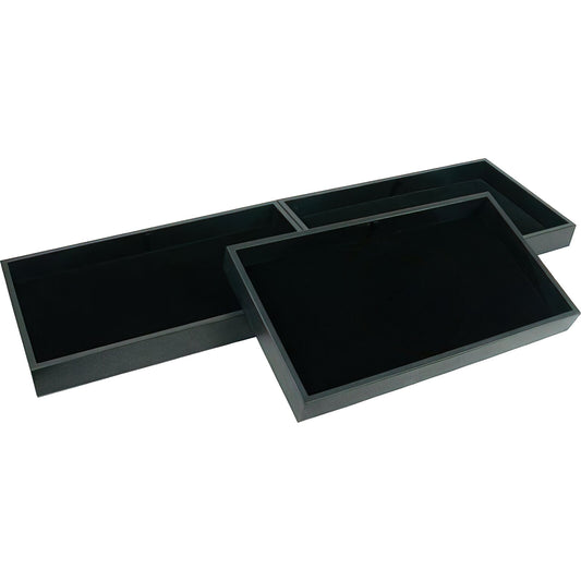 3 Velvet Chain Jewelry Pad Showcase Display Tray