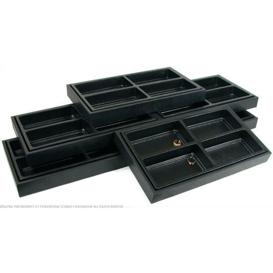 6 4 Slot Black Jewelry Display Insert & Travel Tray