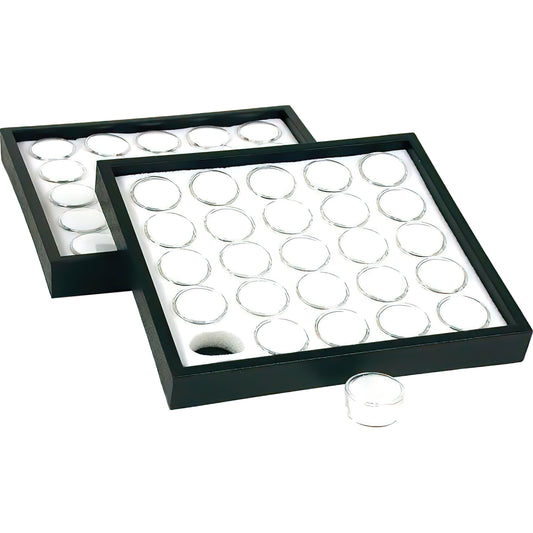 2 25 White Gem Jar Insert with Jewelry Display Tray