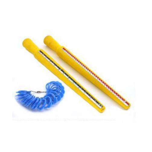 2 Plastic Ring Sizer Stick & Finger Sizer Gauge Tools