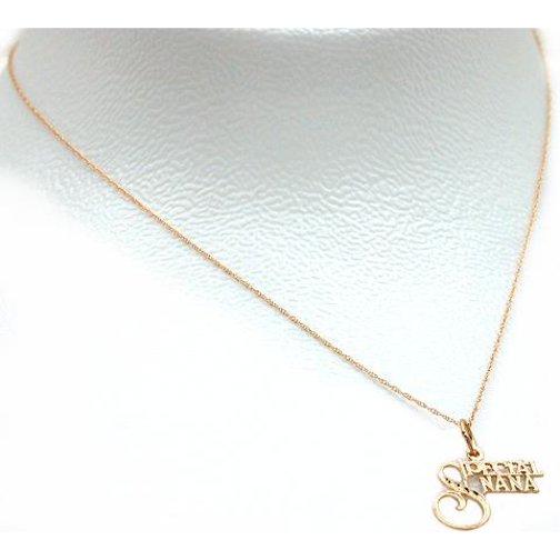 Special Nana Charm 15mm & 18" Chain 14k Gold
