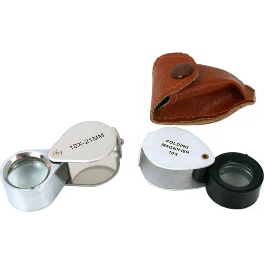 2 10X Jewelers Loupes Gem Gemstone Magnifying Jewelry Design & Repair Tools