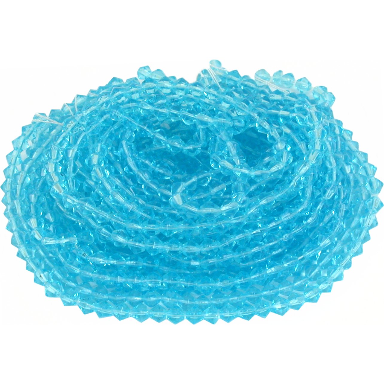 Turquoise Blue Bicone Chinese Crystal Beads 4mm 10 14"