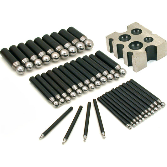 37 Dapping Punches Doming Block Jewelers Bench Tools