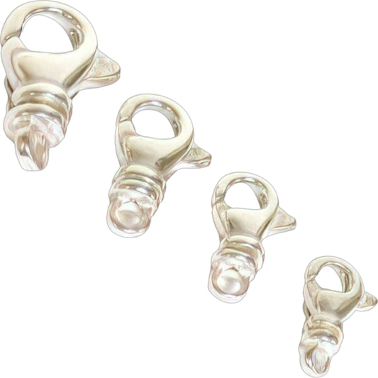 Pocket Watch Lobster Clasp Set Sterling Silver 4Pcs