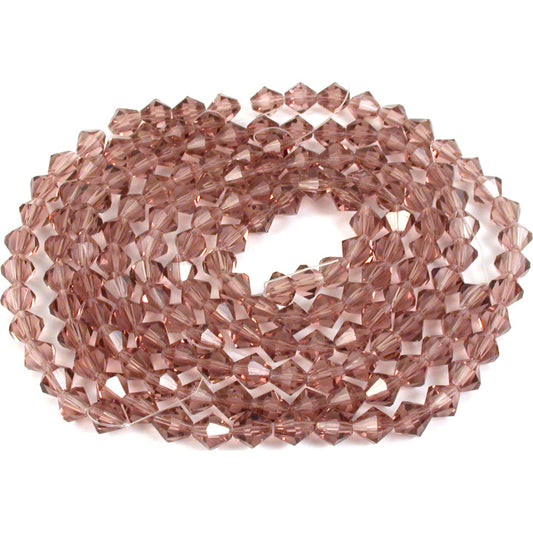 Bicone Faceted Fire Polished Chinese Crystal Beads Amethyst 6mm 3 Strands