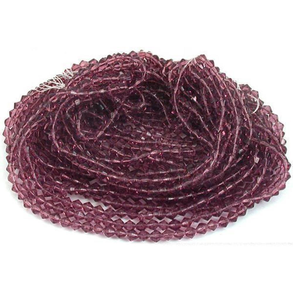 Bicone Faceted Fire Polished Chinese Crystal Beads Amethyst 6mm 10 Strands