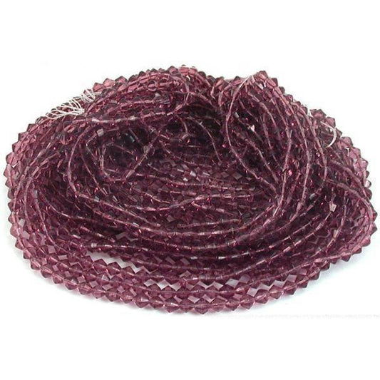 Bicone Faceted Fire Polished Chinese Crystal Beads Amethyst 6mm 10 Strands