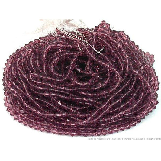 Amethyst Bicone Chinese Crystal Beads 6mm 20 Strands