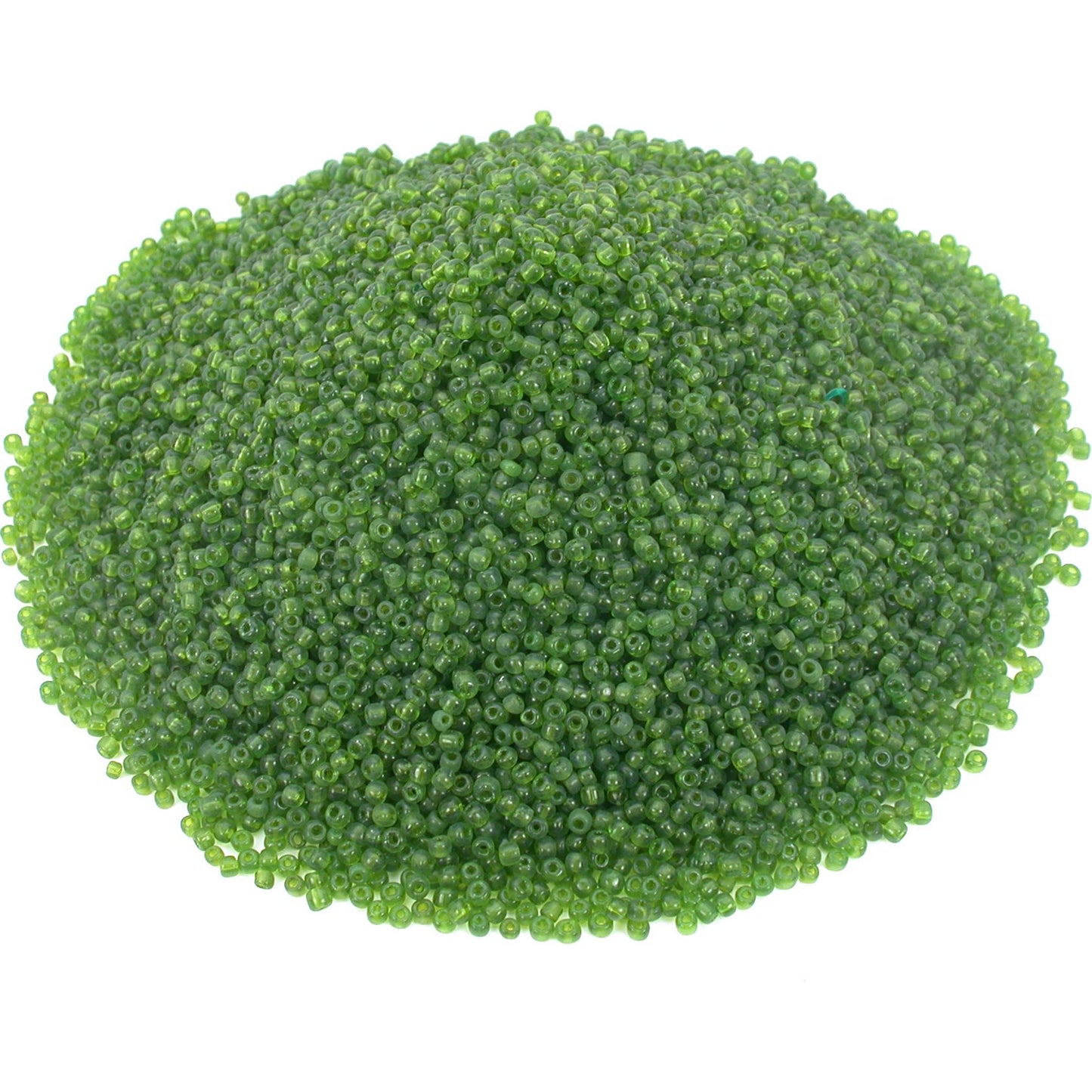Seed Glass Beads Green 3mm 1000 Grams Approx.