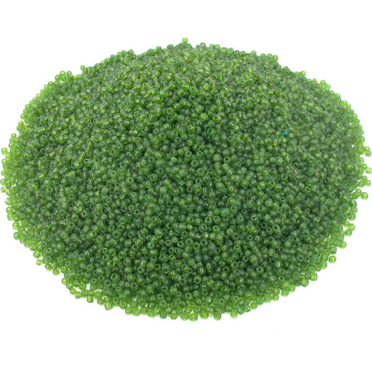 Seed Glass Beads Green 3mm 1000 Grams Approx.