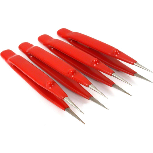 4 Coated Pointed Tweezers Sluice Panning Mining Tools