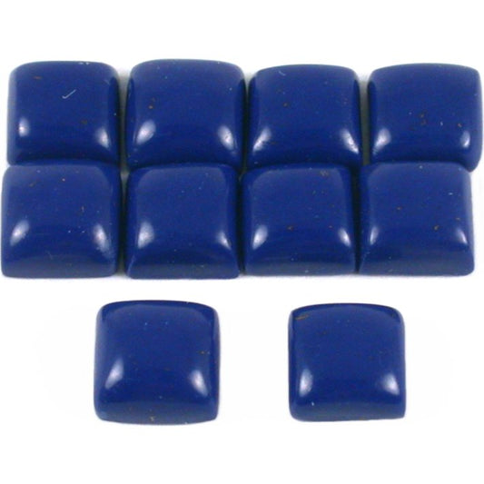 Lapis Blue Square Cabochon 6mm 10Pcs