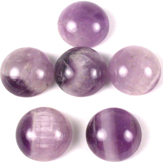 Amethyst Round Cabochon 14mm 6Pcs