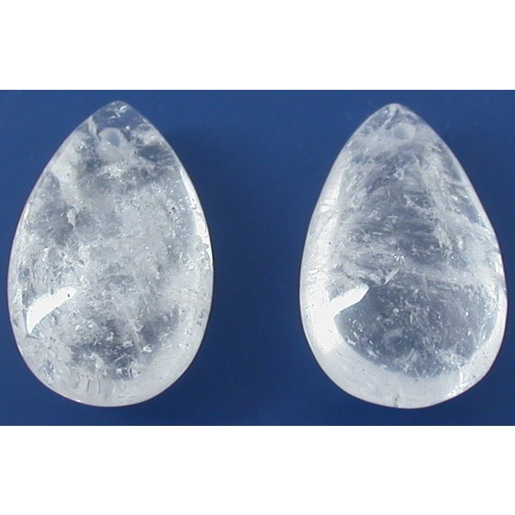 Quartz Crystal Teardrop Beads 19mm 2Pcs