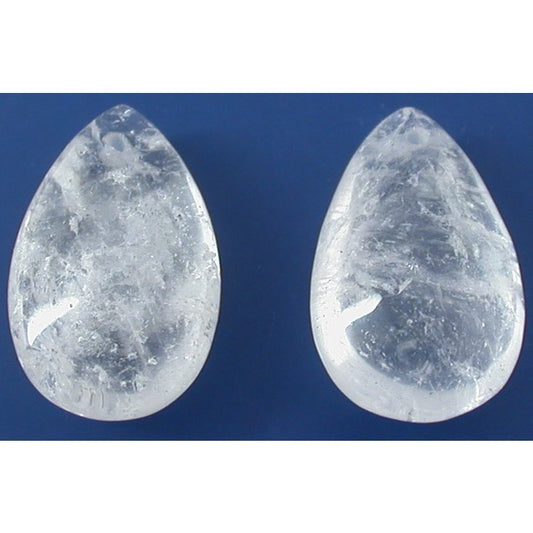 Quartz Crystal Teardrop Beads 19mm 2Pcs
