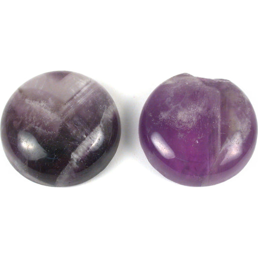 Amethyst Round Cabochon 24mm 2Pcs
