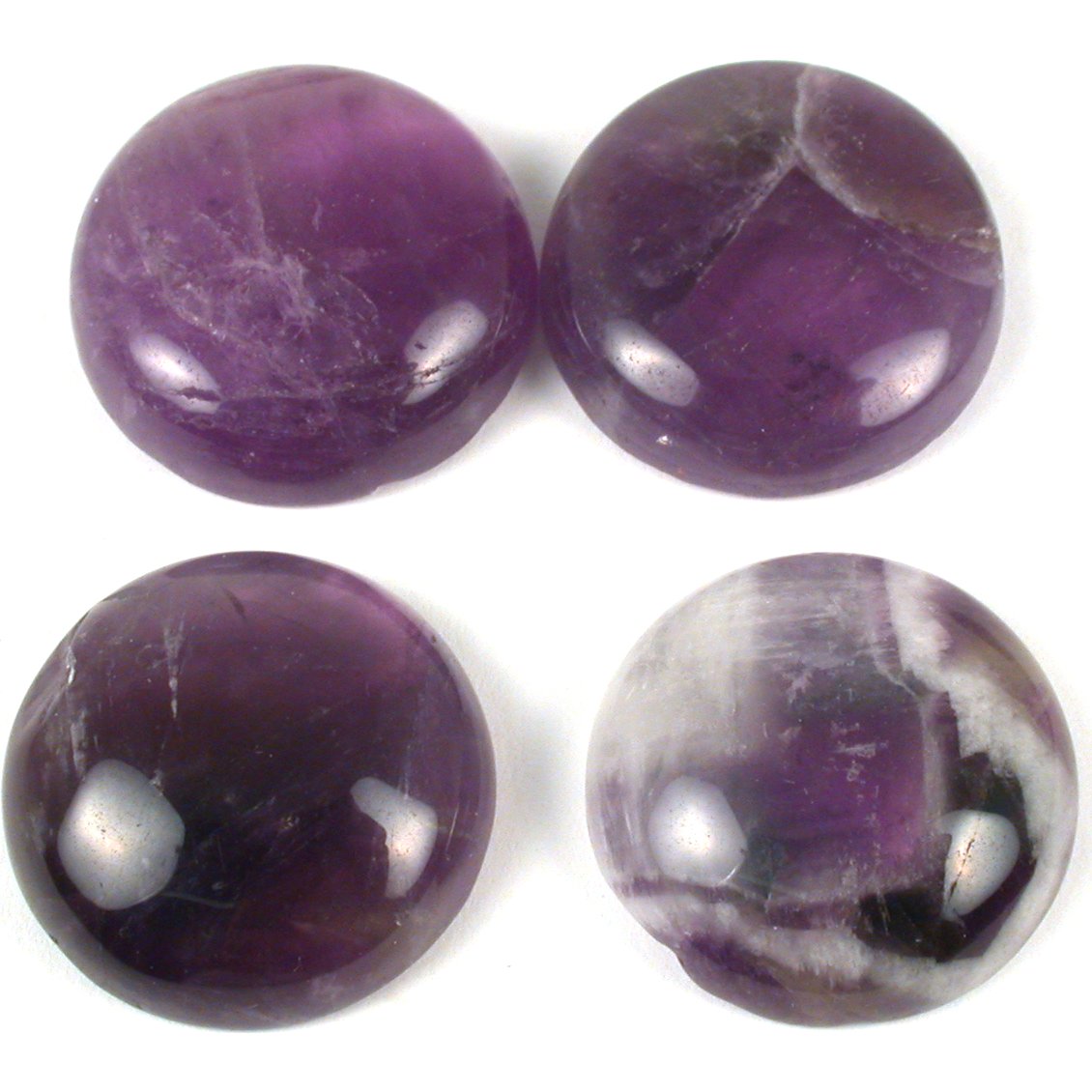 Amethyst Round Cabochon 24mm 4Pcs