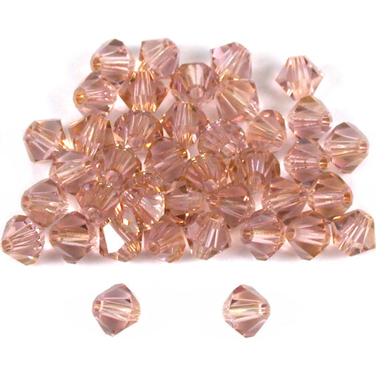 40 Amethyst Bicone Swarovski Crystal Beads 5301 4mm