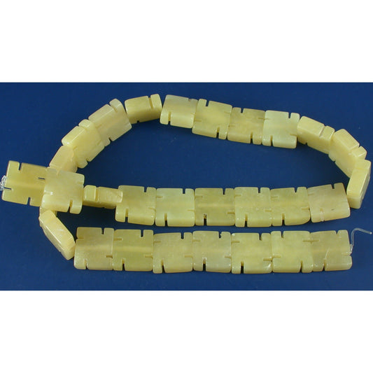 Jade Lemon X Beads 15mm 1 Strand