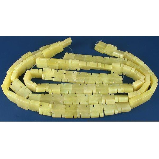 Jade Lemon X Beads 15mm 3 Strands