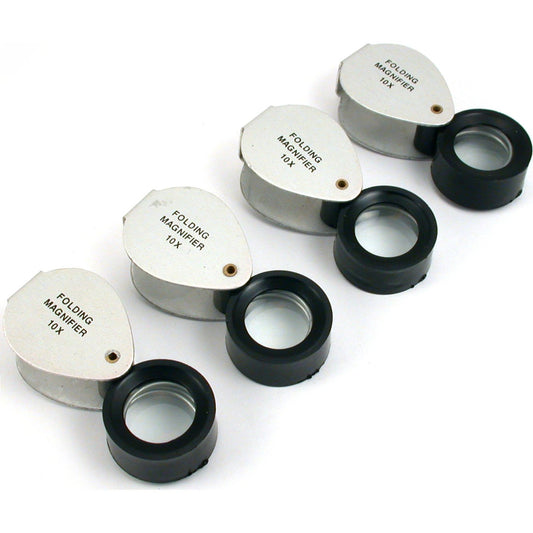 10x Round Jewelers Economy Loupes 4Pcs