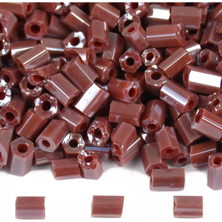 Bugle Glass Beads Pearl Purple #1 65 Grams