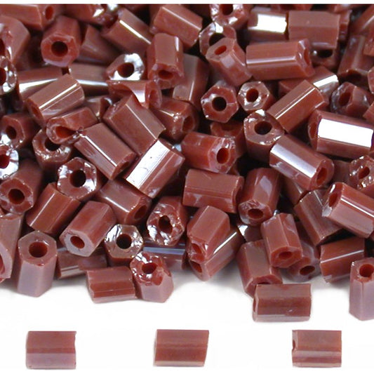 Bugle Glass Beads Pearl Purple #1 65 Grams