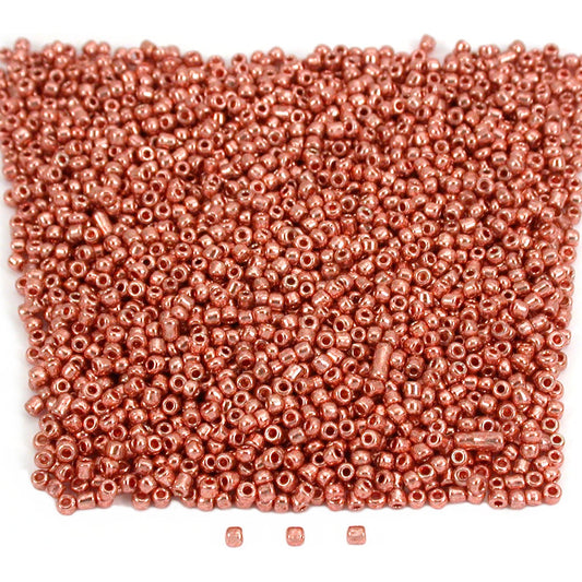 Seed Glass Beads Metallic Mauve 12/0 25 Grams