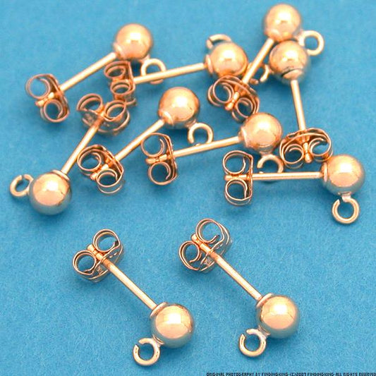 3 Pair Copper Earrings Polished Half Hoops Cross Studs