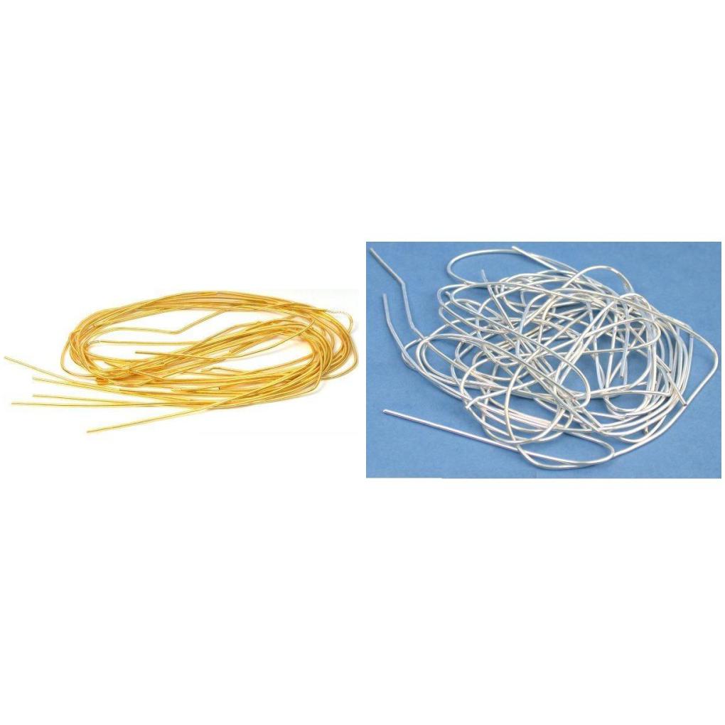 Gold Tone & Silver Plated Medium French Wire Jewelry Bead String 10 Gram Kit