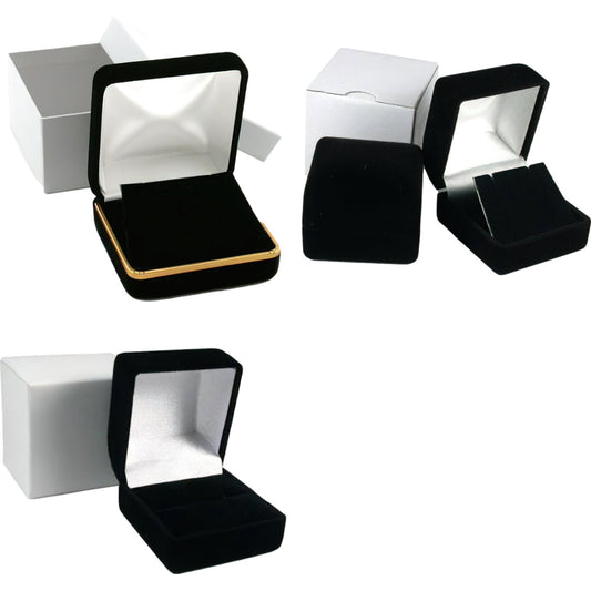 Ring Necklace Earring Jewelry Display Gift Box Kit 3 Pcs
