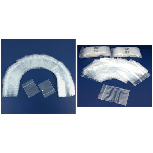 Reclosable Resealable Self Sealing Plastic Bags 2 Mil 2" x 2" & 3" x 4" 600 Pcs