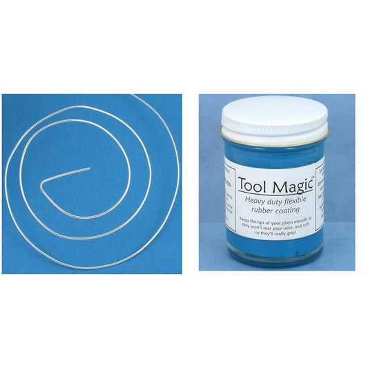 22 Gauge Soft Round Wire Sterling Silver Wire & Tool Magic Rubber Coating 2 Pcs