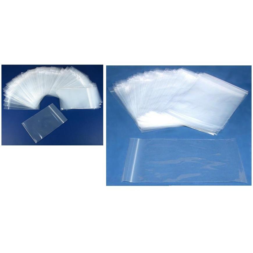 Resealable Reclosable Zipline Clear Plastic Bags 3" x 4" & 6" x 9" Kit 200 Pcs